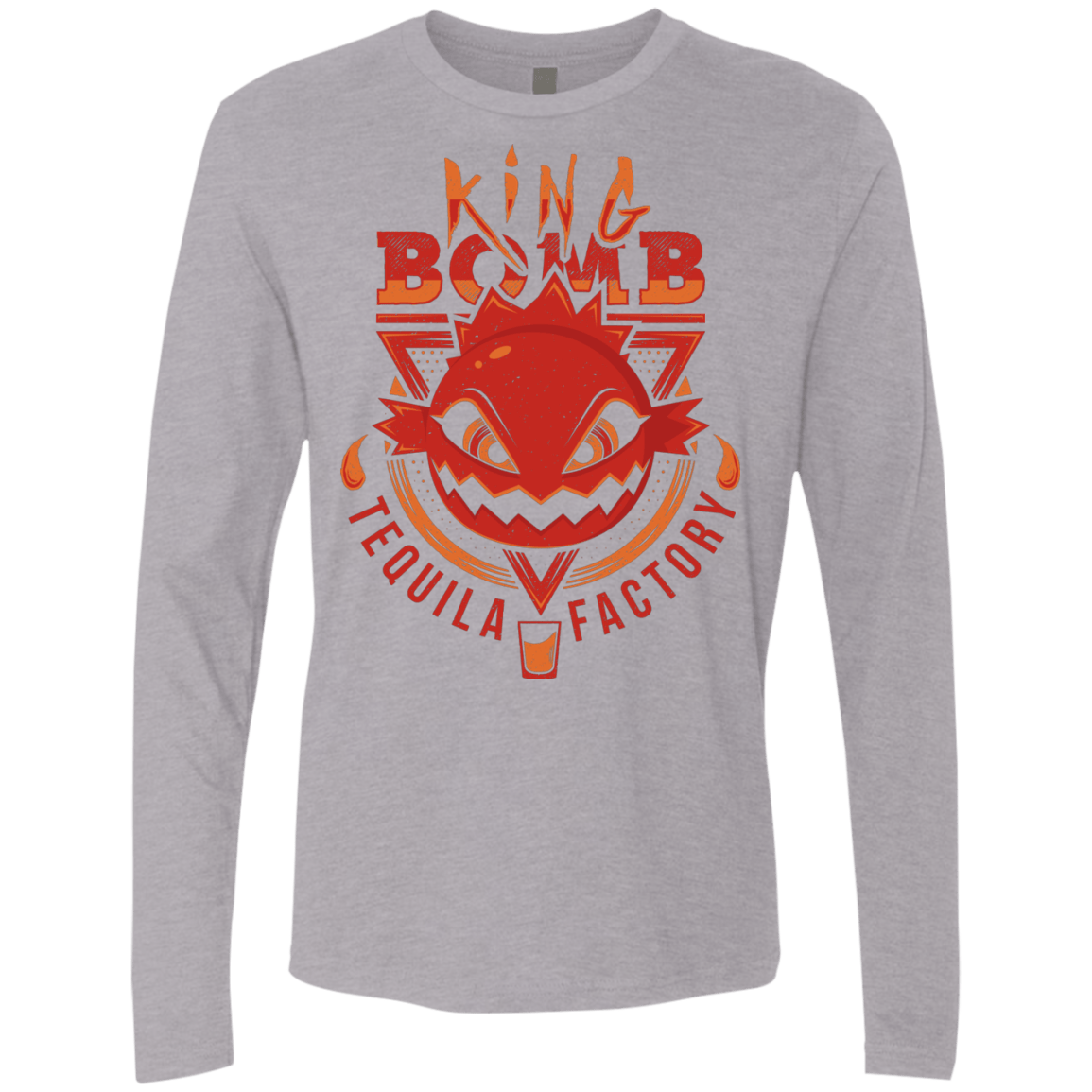 T-Shirts Heather Grey / S King Bomb Tequila Men's Premium Long Sleeve