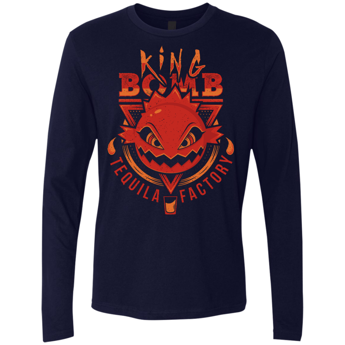 T-Shirts Midnight Navy / S King Bomb Tequila Men's Premium Long Sleeve