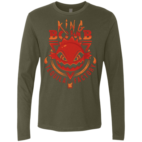 T-Shirts Military Green / S King Bomb Tequila Men's Premium Long Sleeve