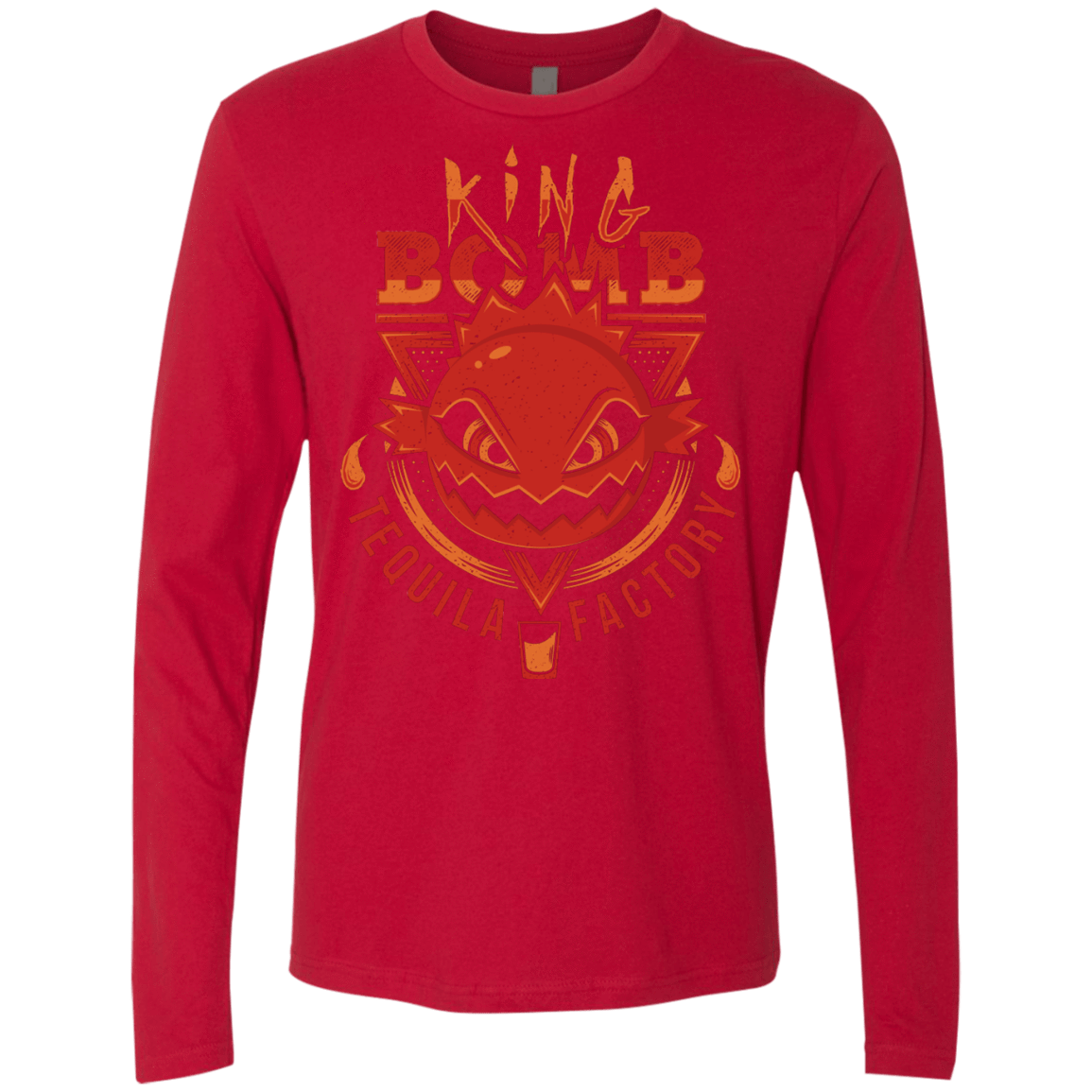 T-Shirts Red / S King Bomb Tequila Men's Premium Long Sleeve