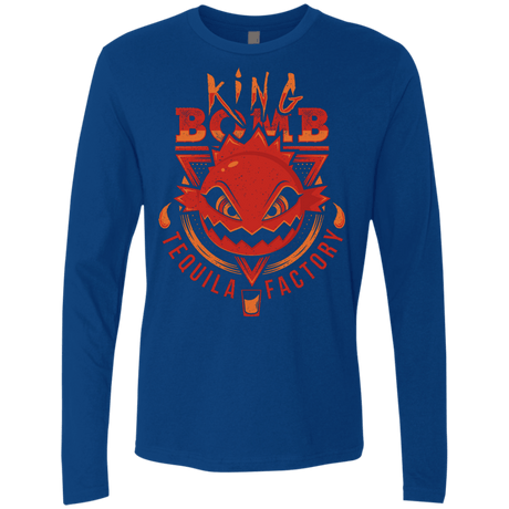 T-Shirts Royal / S King Bomb Tequila Men's Premium Long Sleeve