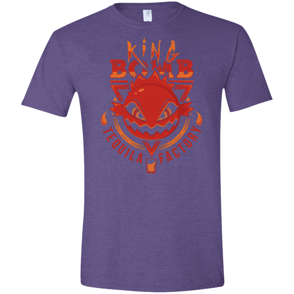 T-Shirts Heather Purple / S King Bomb Tequila Men's Semi-Fitted Softstyle