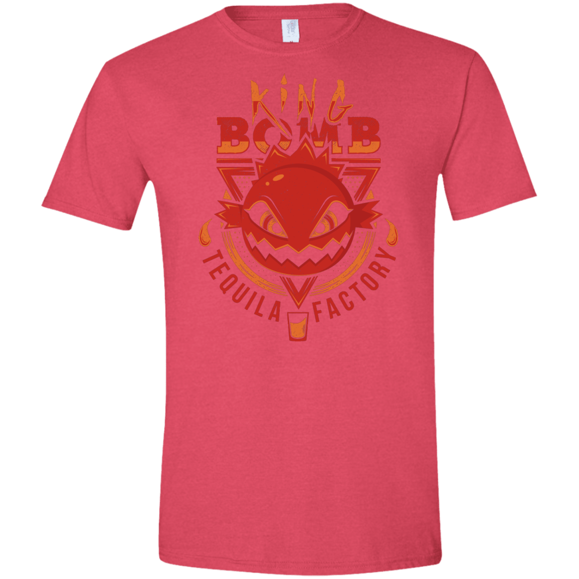 T-Shirts Heather Red / S King Bomb Tequila Men's Semi-Fitted Softstyle