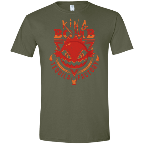 T-Shirts Military Green / S King Bomb Tequila Men's Semi-Fitted Softstyle