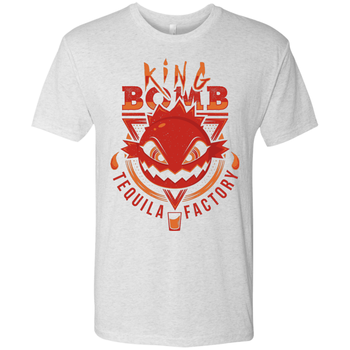 T-Shirts Heather White / S King Bomb Tequila Men's Triblend T-Shirt