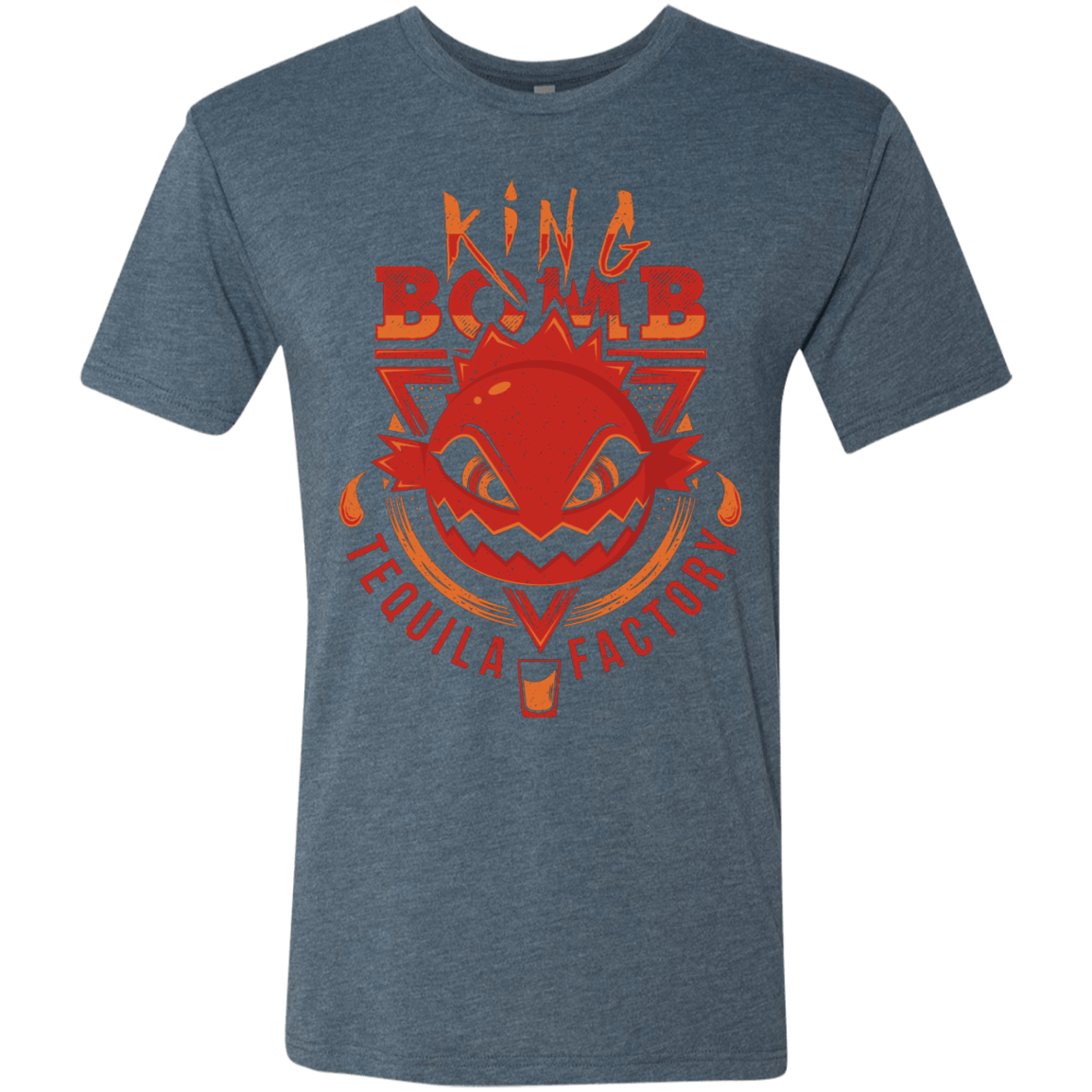 T-Shirts Indigo / S King Bomb Tequila Men's Triblend T-Shirt