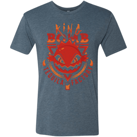 T-Shirts Indigo / S King Bomb Tequila Men's Triblend T-Shirt
