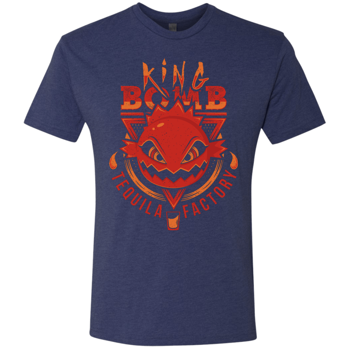 T-Shirts Vintage Navy / S King Bomb Tequila Men's Triblend T-Shirt