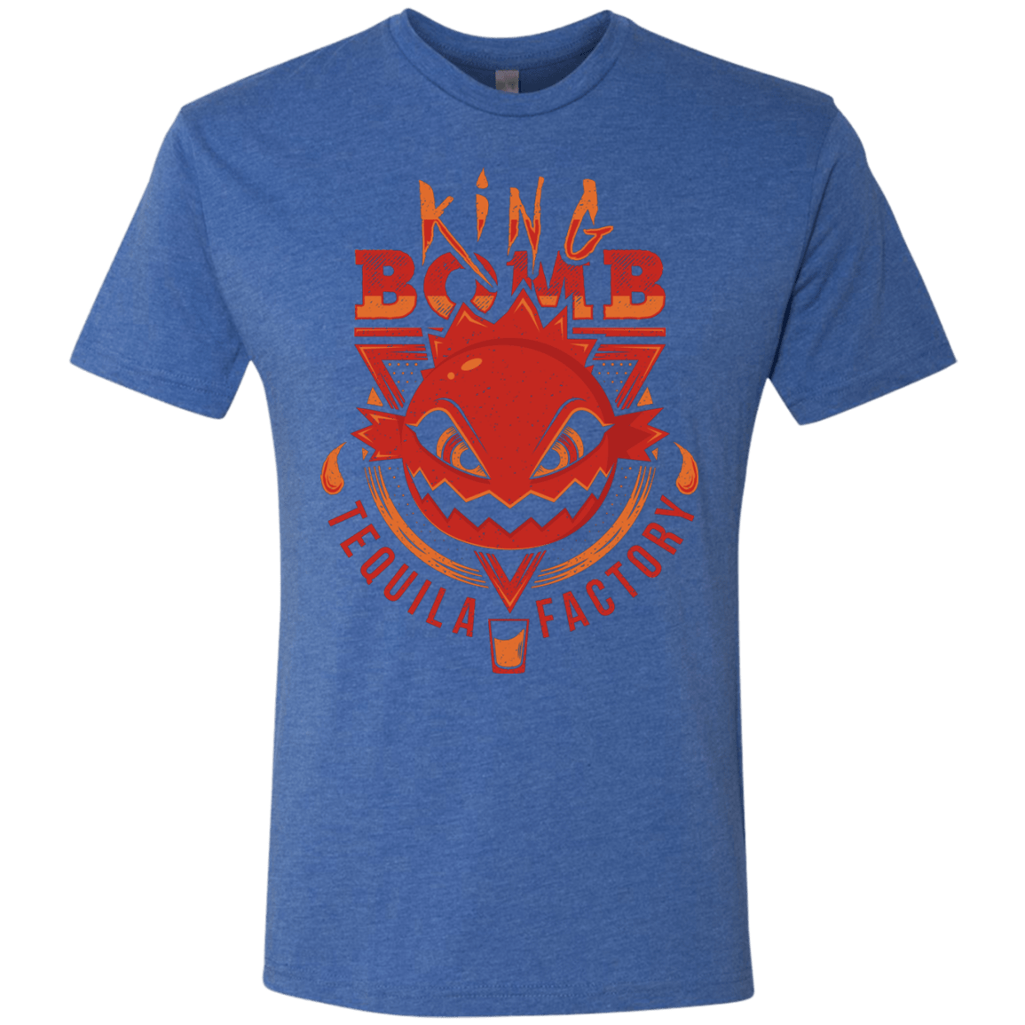 T-Shirts Vintage Royal / S King Bomb Tequila Men's Triblend T-Shirt