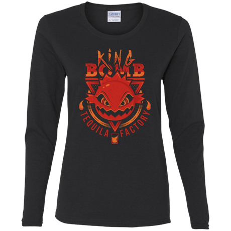 T-Shirts Black / S King Bomb Tequila Women's Long Sleeve T-Shirt