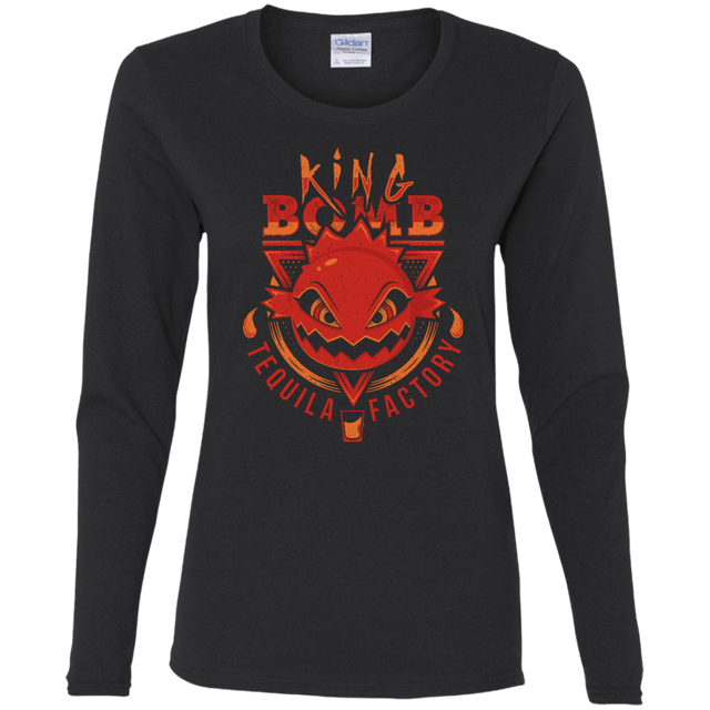 T-Shirts Black / S King Bomb Tequila Women's Long Sleeve T-Shirt