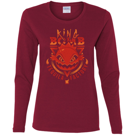 T-Shirts Cardinal / S King Bomb Tequila Women's Long Sleeve T-Shirt
