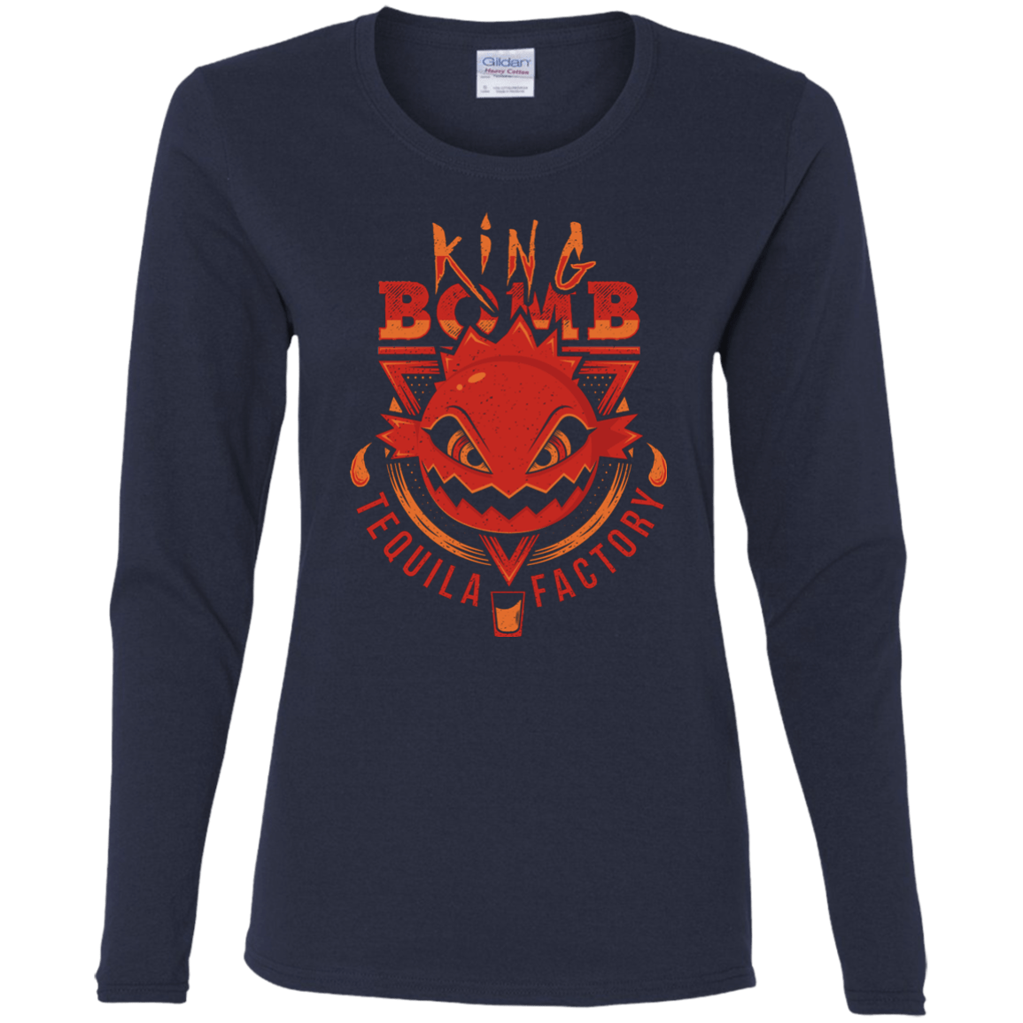 T-Shirts Navy / S King Bomb Tequila Women's Long Sleeve T-Shirt