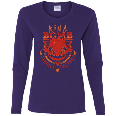 T-Shirts Purple / S King Bomb Tequila Women's Long Sleeve T-Shirt