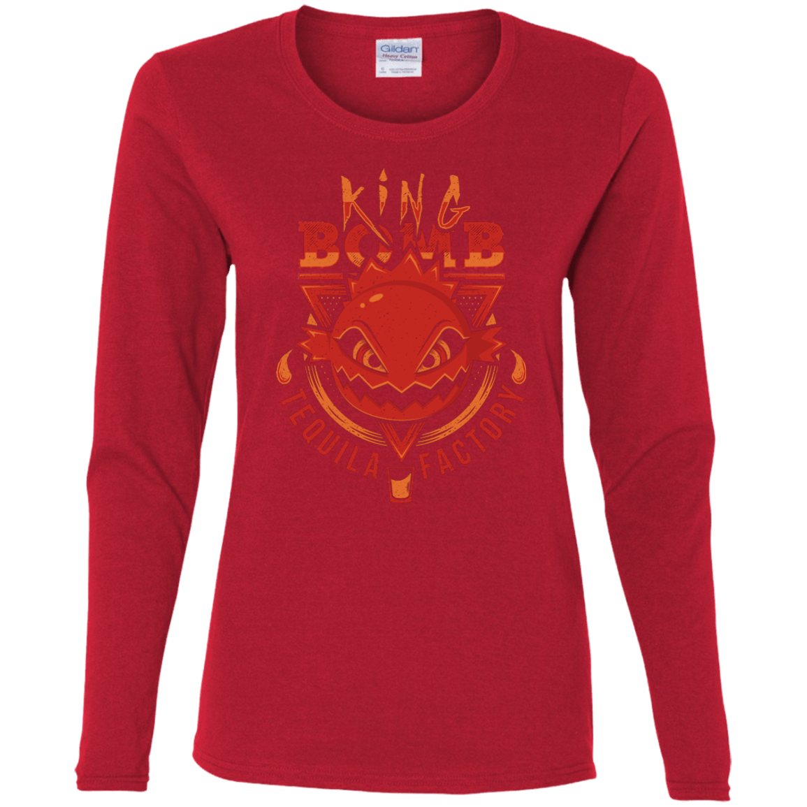 T-Shirts Red / S King Bomb Tequila Women's Long Sleeve T-Shirt