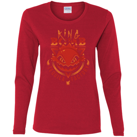 T-Shirts Red / S King Bomb Tequila Women's Long Sleeve T-Shirt