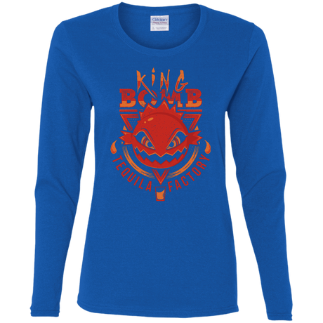 T-Shirts Royal / S King Bomb Tequila Women's Long Sleeve T-Shirt