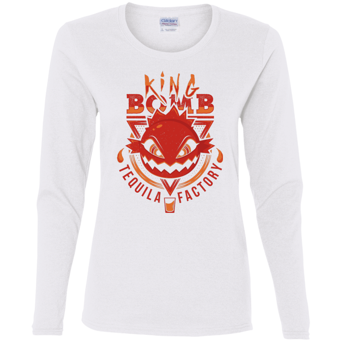 T-Shirts White / S King Bomb Tequila Women's Long Sleeve T-Shirt