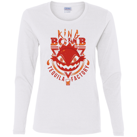 T-Shirts White / S King Bomb Tequila Women's Long Sleeve T-Shirt