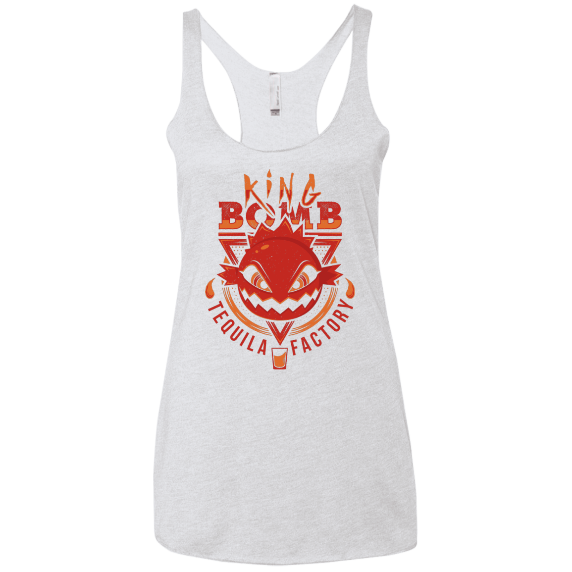T-Shirts Heather White / X-Small King Bomb Tequila Women's Triblend Racerback Tank