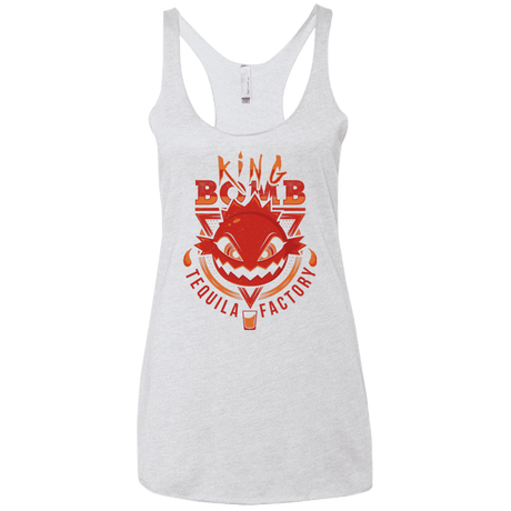 T-Shirts Heather White / X-Small King Bomb Tequila Women's Triblend Racerback Tank