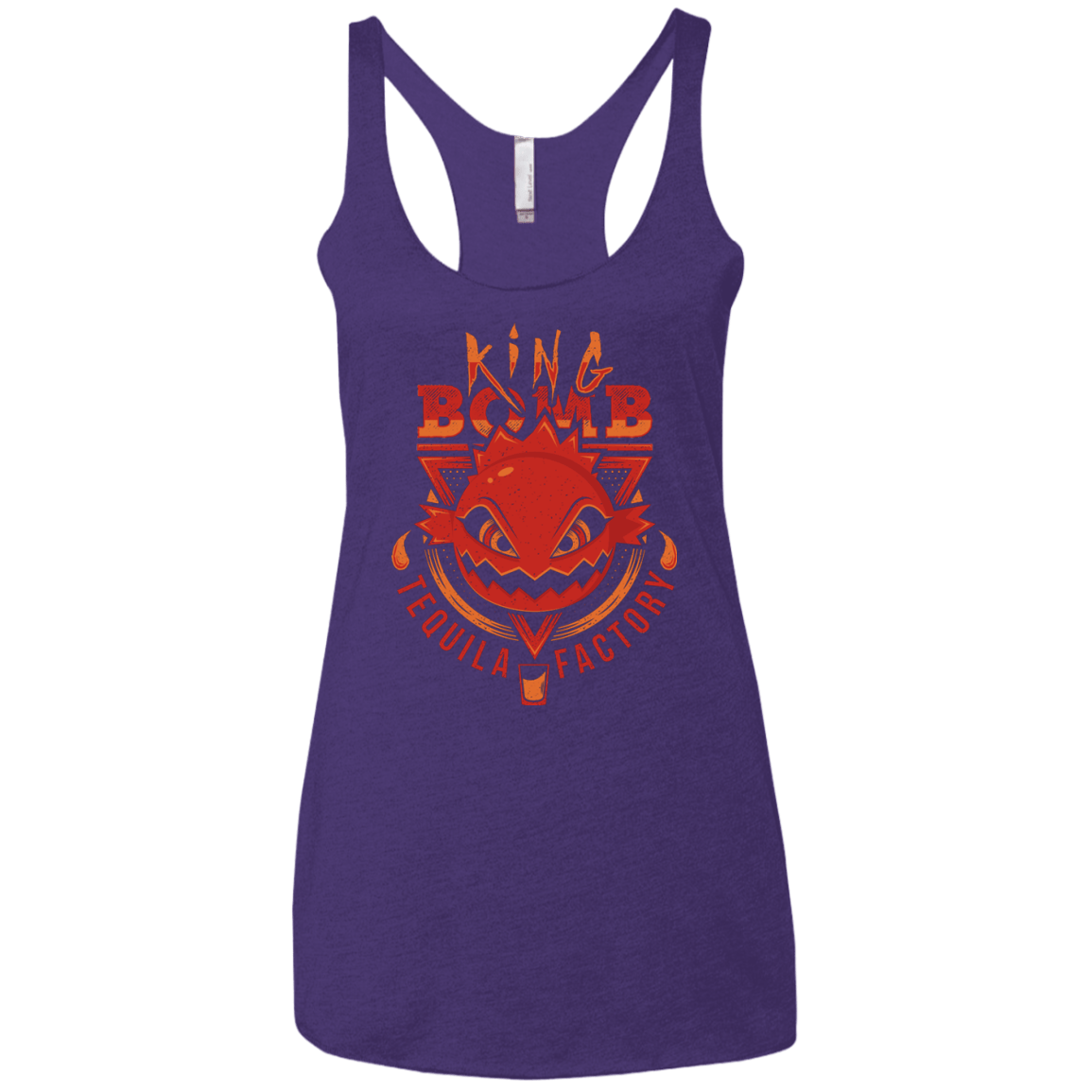 T-Shirts Purple Rush / X-Small King Bomb Tequila Women's Triblend Racerback Tank