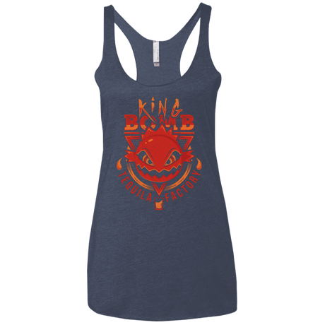 T-Shirts Vintage Navy / X-Small King Bomb Tequila Women's Triblend Racerback Tank