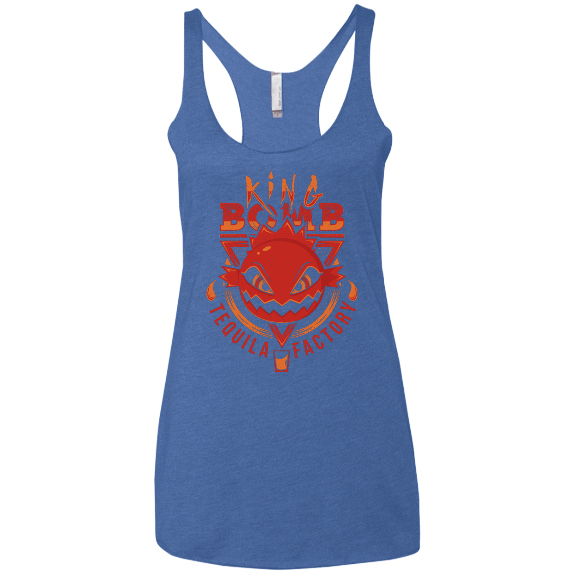 T-Shirts Vintage Royal / X-Small King Bomb Tequila Women's Triblend Racerback Tank