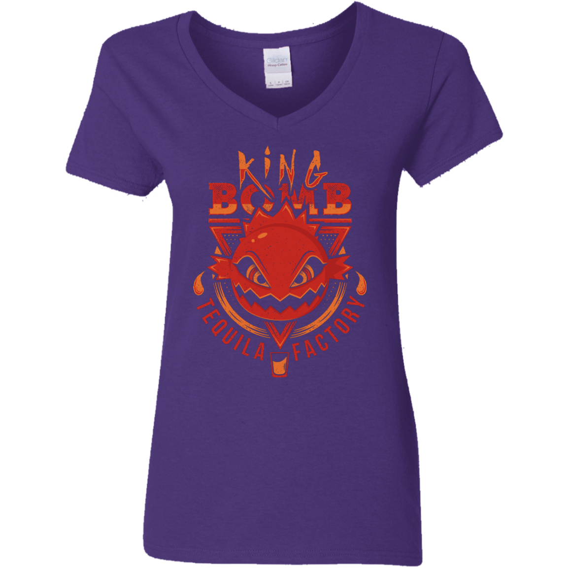 T-Shirts Purple / S King Bomb Tequila Women's V-Neck T-Shirt