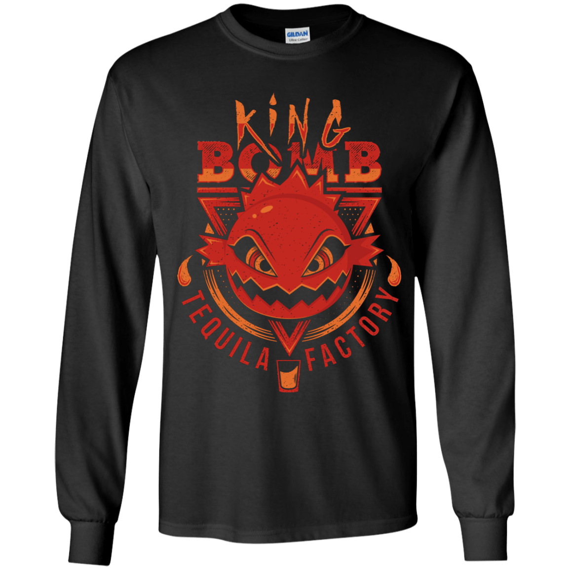 T-Shirts Black / YS King Bomb Tequila Youth Long Sleeve T-Shirt