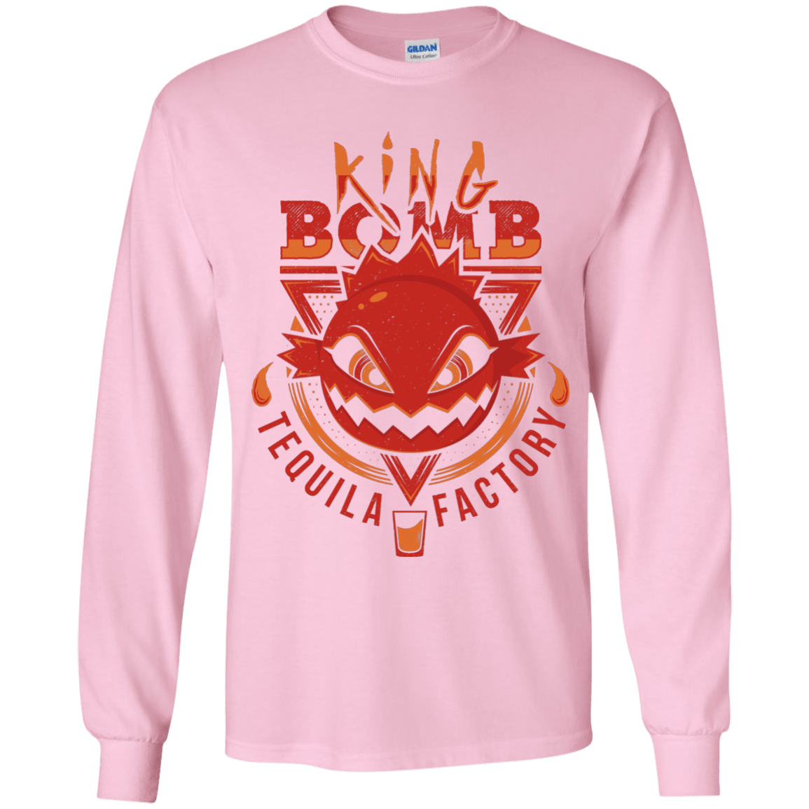 T-Shirts Light Pink / YS King Bomb Tequila Youth Long Sleeve T-Shirt