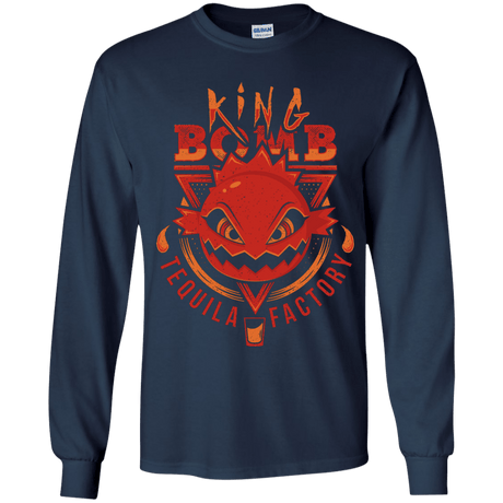 T-Shirts Navy / YS King Bomb Tequila Youth Long Sleeve T-Shirt