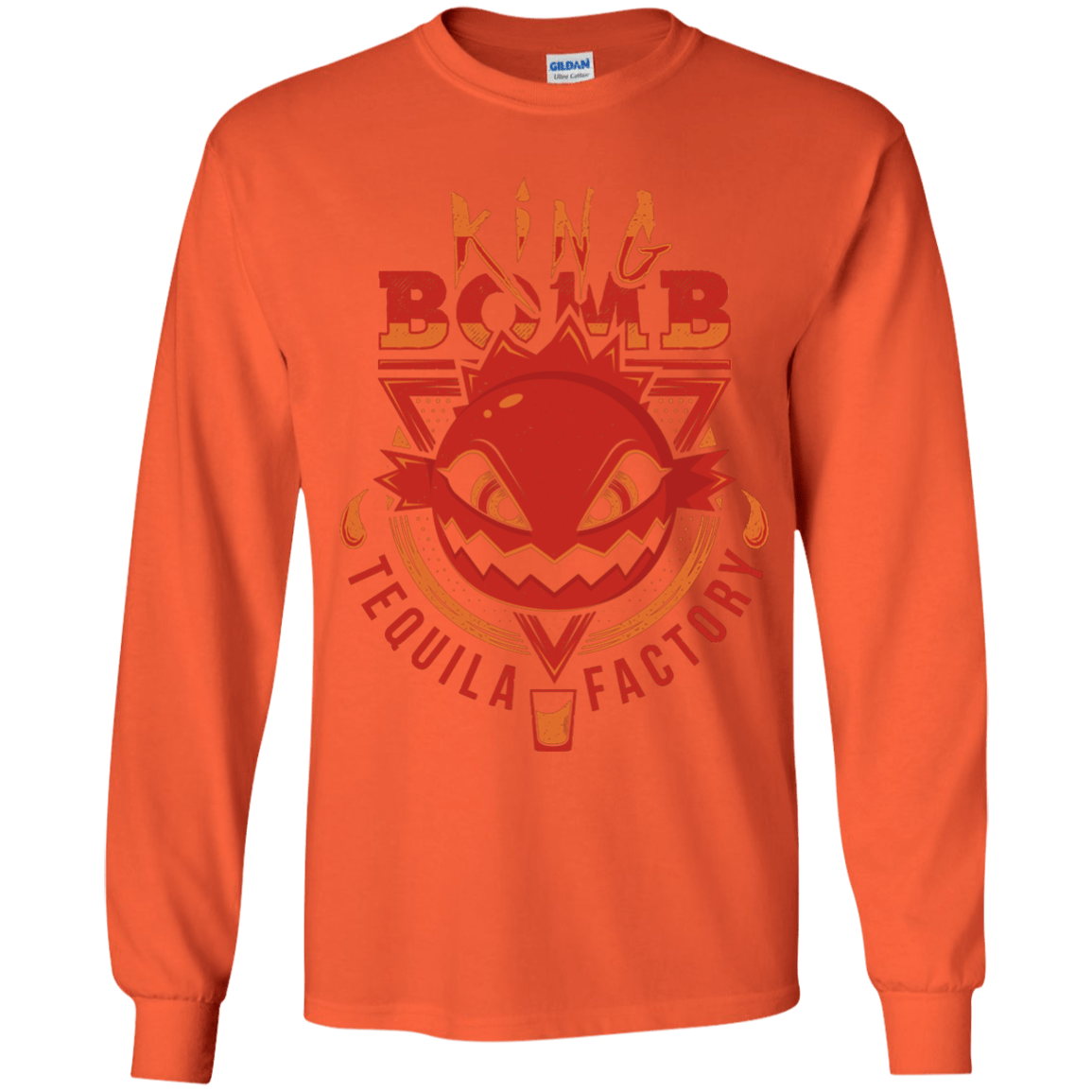 T-Shirts Orange / YS King Bomb Tequila Youth Long Sleeve T-Shirt