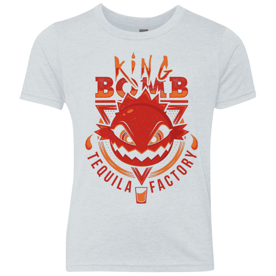 T-Shirts Heather White / YXS King Bomb Tequila Youth Triblend T-Shirt