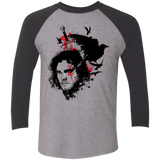 T-Shirts Premium Heather/ Vintage Black / X-Small KING IN THE NORTH Men's Triblend 3/4 Sleeve