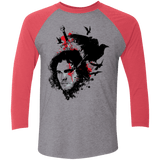 T-Shirts Premium Heather/ Vintage Red / X-Small KING IN THE NORTH Men's Triblend 3/4 Sleeve