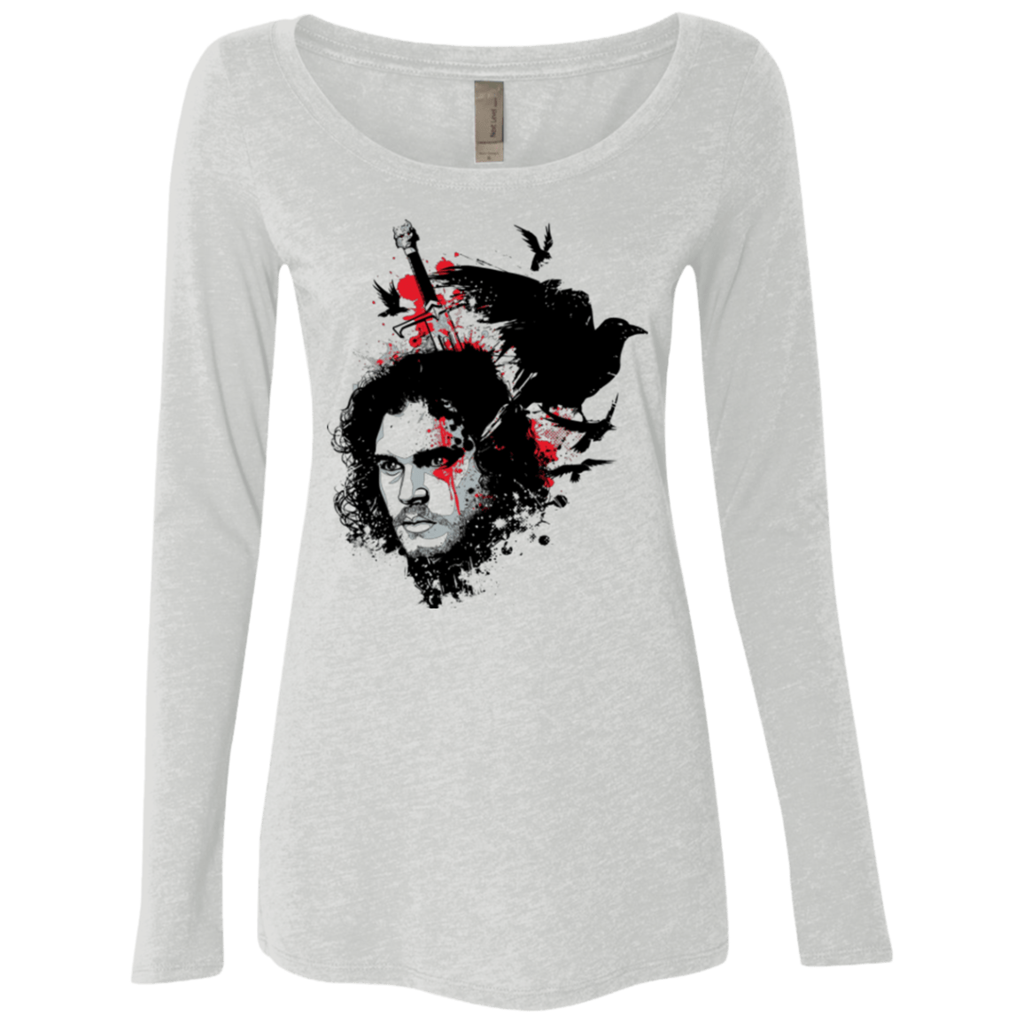 T-Shirts Heather White / Small KING IN THE NORTH Women's Triblend Long Sleeve Shirt