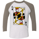 T-Shirts Heather White/Vintage Grey / X-Small King Joffrey Men's Triblend 3/4 Sleeve