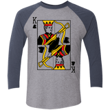 T-Shirts Premium Heather/ Vintage Navy / X-Small King Joffrey Men's Triblend 3/4 Sleeve