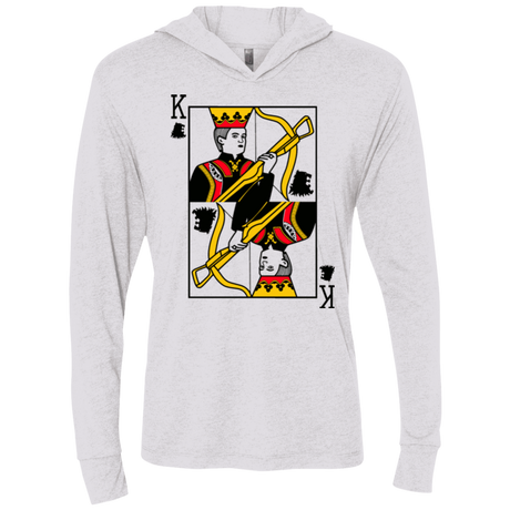 T-Shirts Heather White / X-Small King Joffrey Triblend Long Sleeve Hoodie Tee