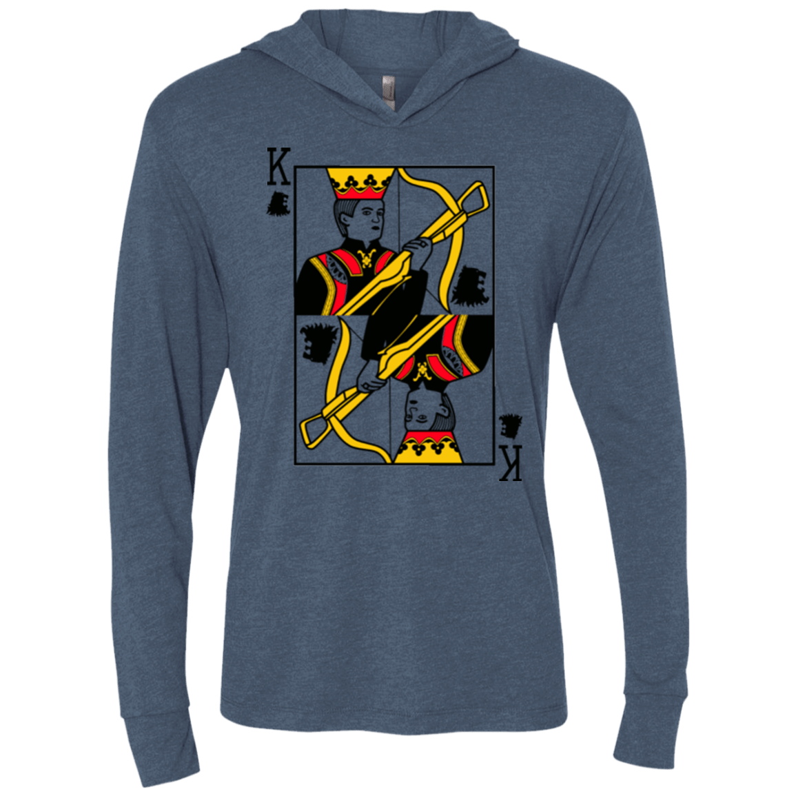 T-Shirts Indigo / X-Small King Joffrey Triblend Long Sleeve Hoodie Tee