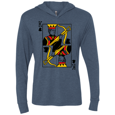 T-Shirts Indigo / X-Small King Joffrey Triblend Long Sleeve Hoodie Tee