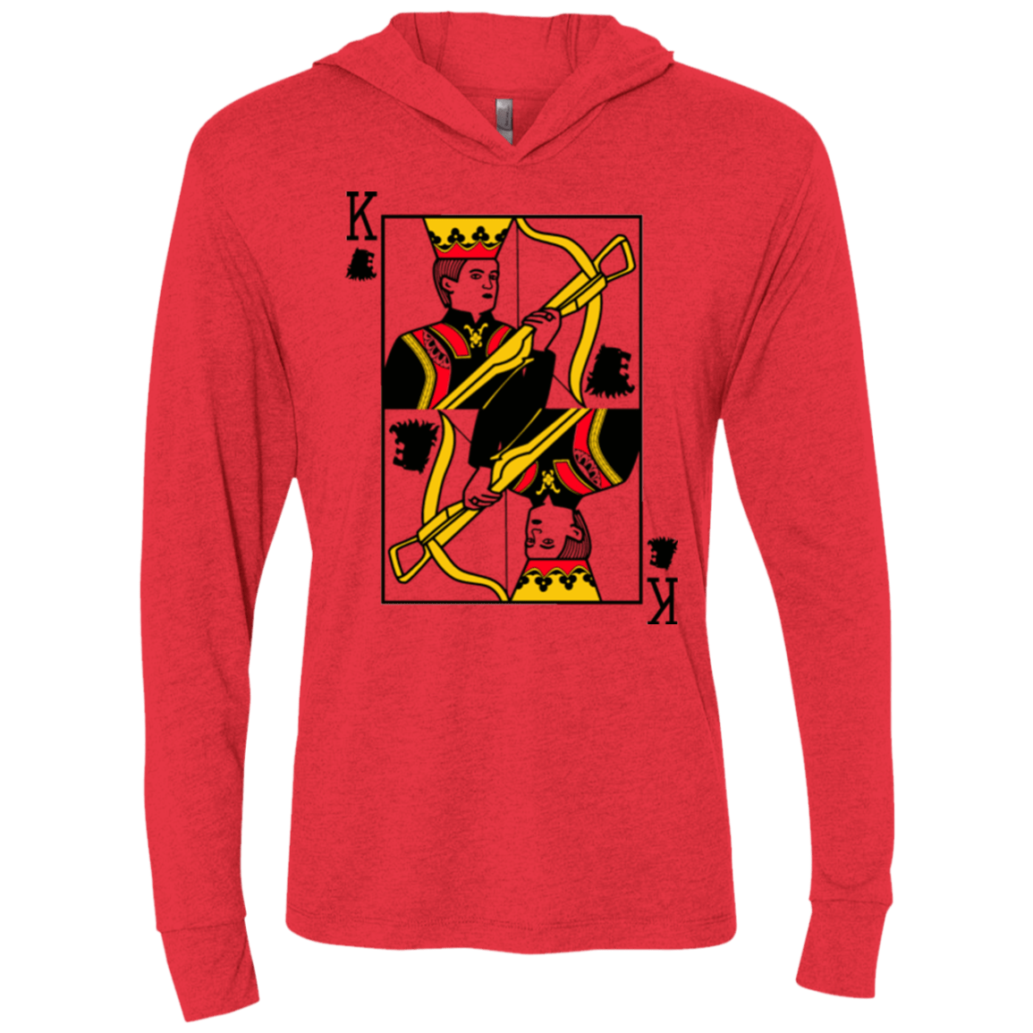 T-Shirts Vintage Red / X-Small King Joffrey Triblend Long Sleeve Hoodie Tee