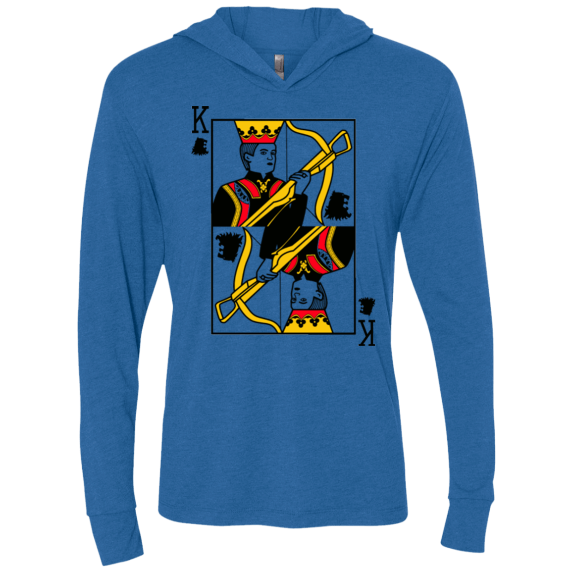 T-Shirts Vintage Royal / X-Small King Joffrey Triblend Long Sleeve Hoodie Tee