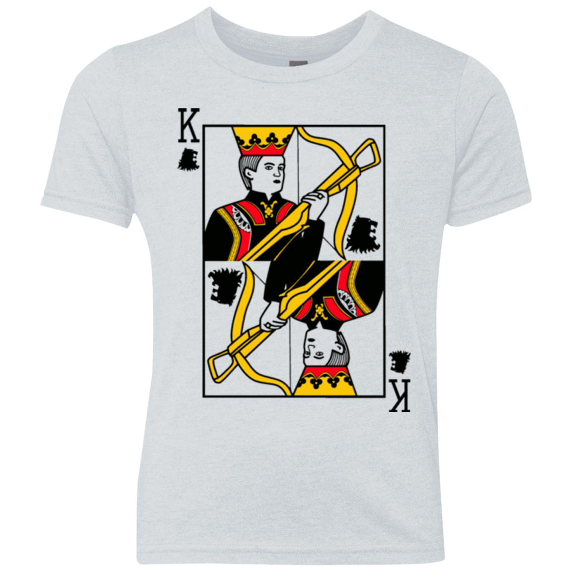 T-Shirts Heather White / YXS King Joffrey Youth Triblend T-Shirt