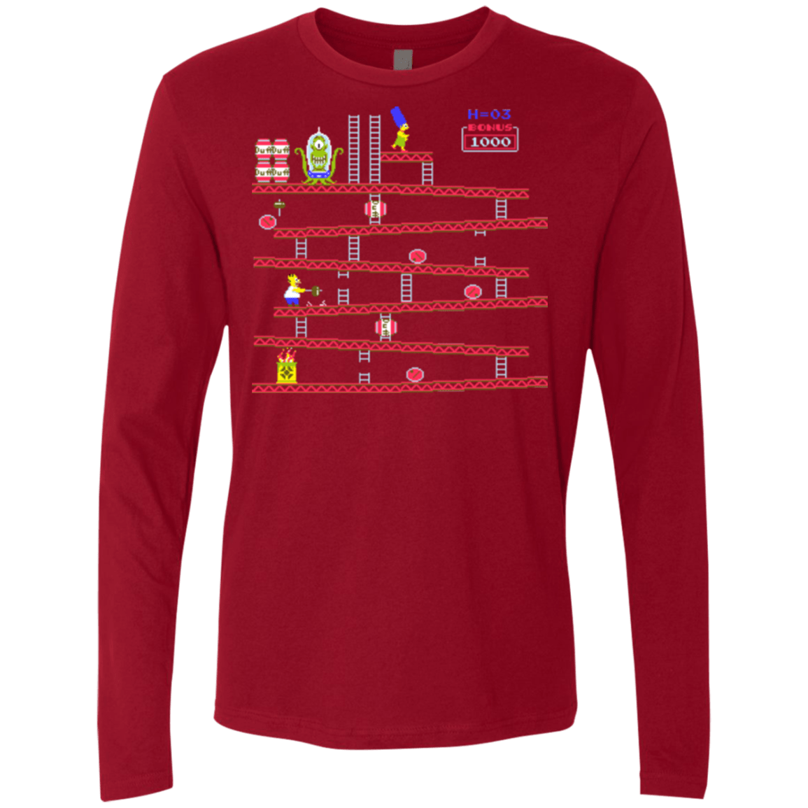 T-Shirts Cardinal / Small King Kang Men's Premium Long Sleeve