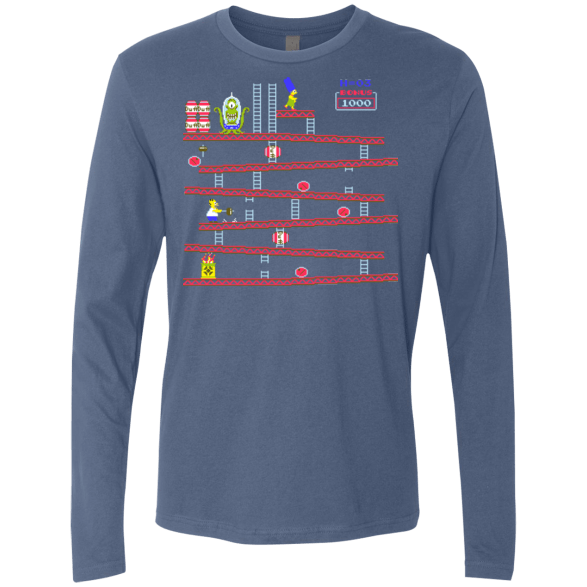 T-Shirts Indigo / Small King Kang Men's Premium Long Sleeve