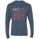 T-Shirts Indigo / X-Small King Kang Triblend Long Sleeve Hoodie Tee