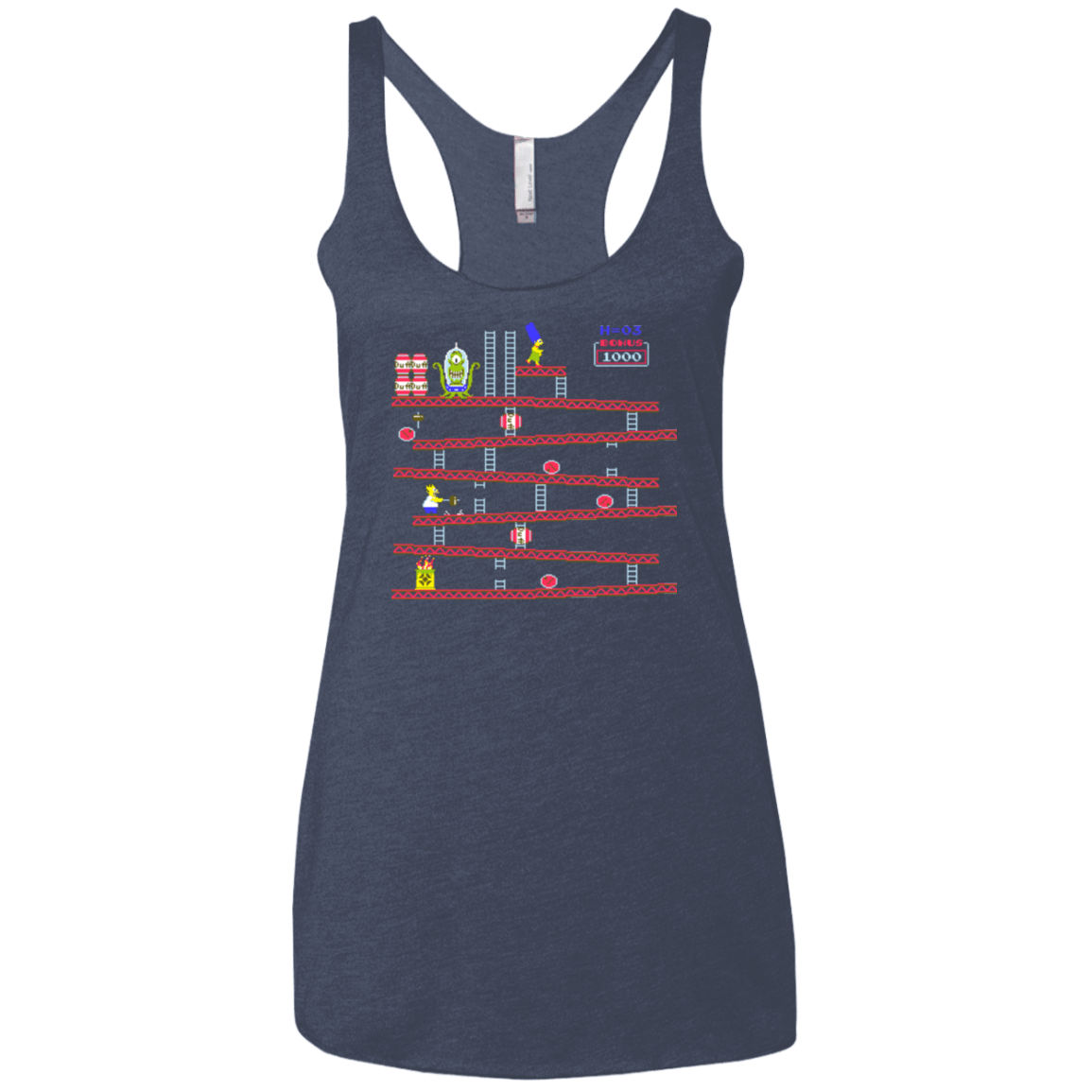 T-Shirts Vintage Navy / X-Small King Kang Women's Triblend Racerback Tank