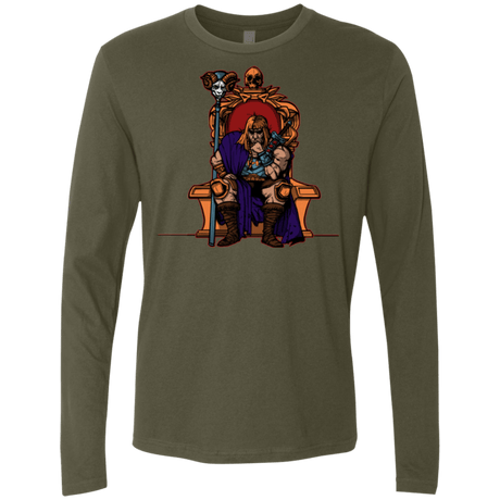 T-Shirts Military Green / S King Of Eternia Men's Premium Long Sleeve